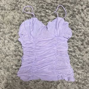 Ruched Cami Top with a Corset Design